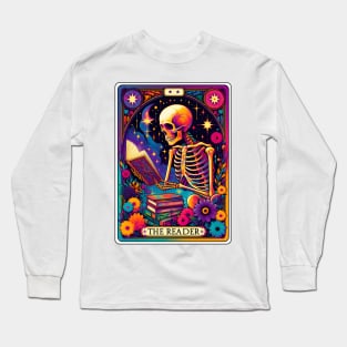 "The Reader" Funny Tarot Card Long Sleeve T-Shirt